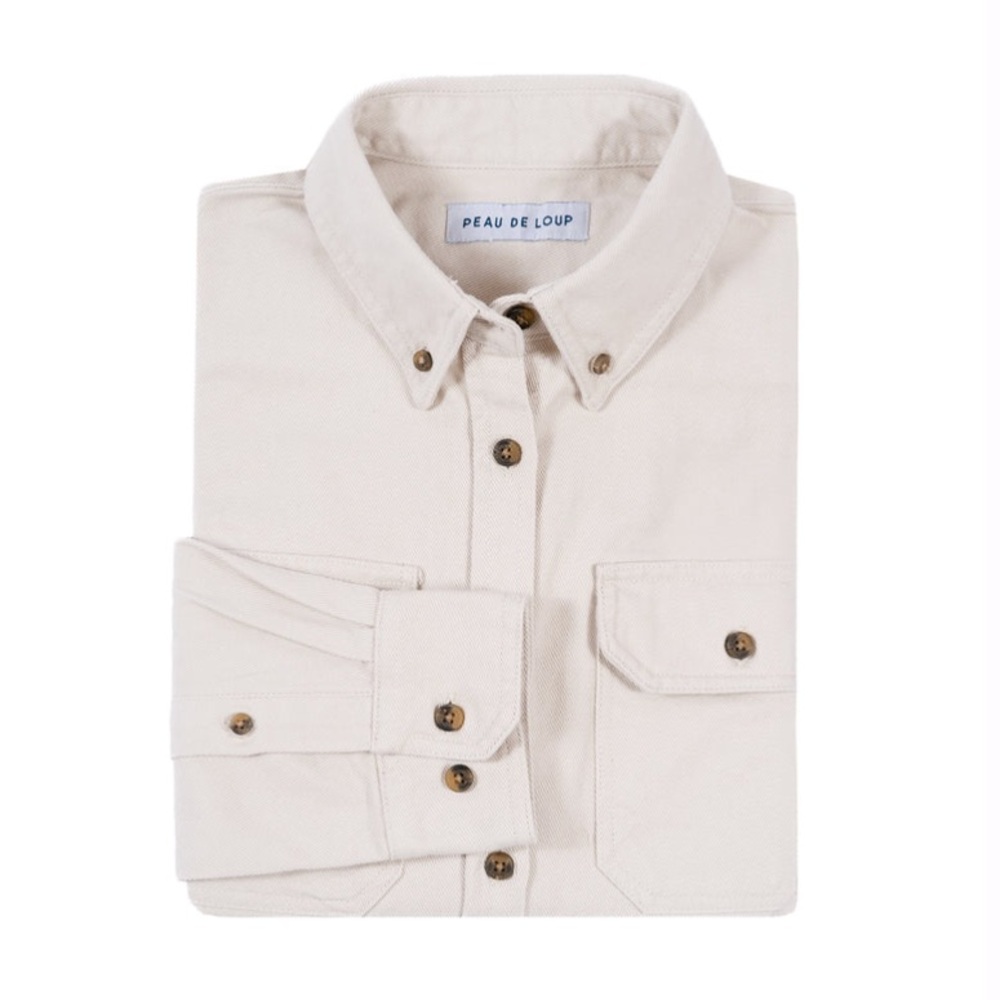 Peau De Loup Bone Canvas Shirt